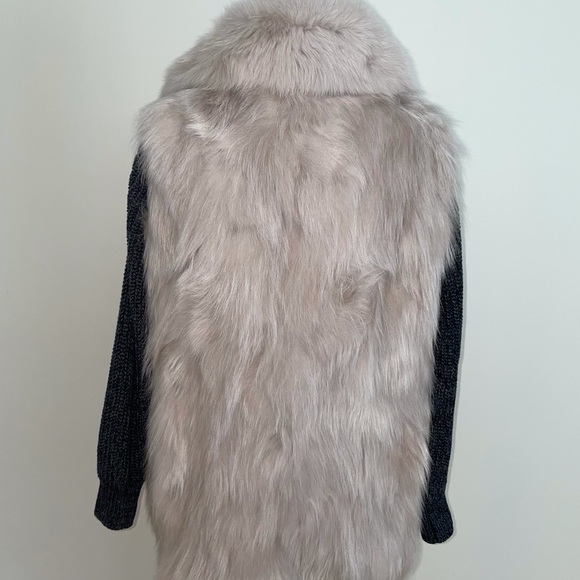 Real Wool sleeved Fur vest - Picture 5 of 6